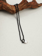 SENLORE Minimalist Black Tourmaline Baroque Necklace – Lifestyle Shot