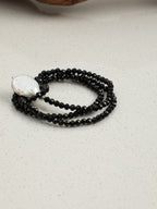 SENLORE Minimalist Black Tourmaline Baroque Necklace – Lifestyle Shot