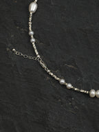 SENLORE Silver Scrap Baroque Pearl Necklace – Front View