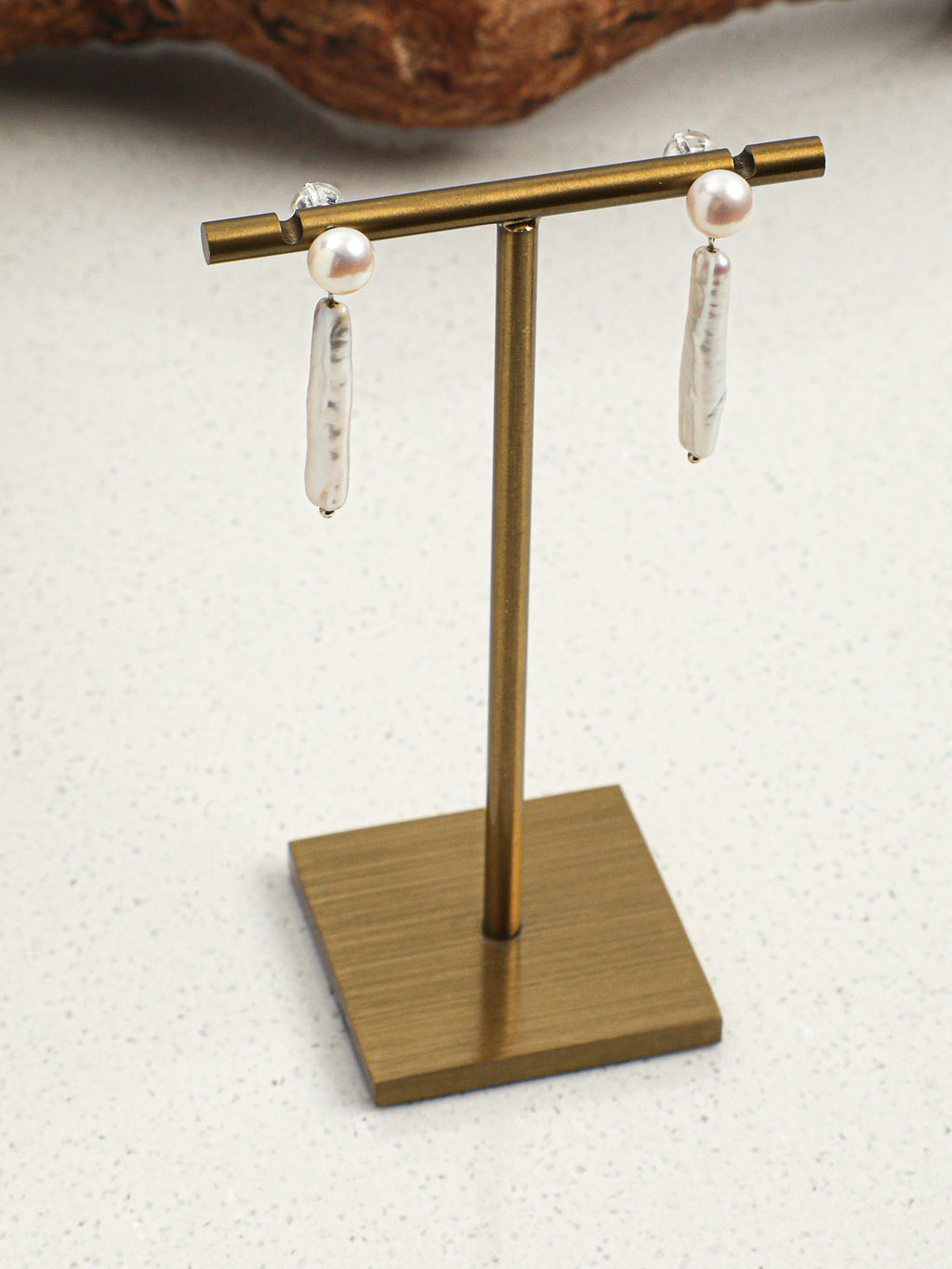 SENLORE Long Baroque Earrings – Side View