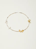 SENLORE Petal Crystal Bead Necklace – Front View