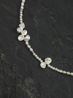 SENLORE Petal Crystal Bead Necklace – Side View