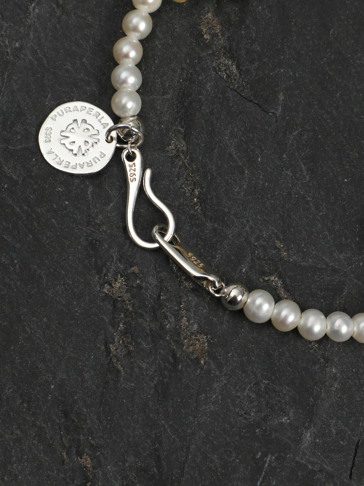 Petal Crystal Baroque Bracelet — seed pearls, petal bead, center-drilled long-tusk citrine | SENLORE
