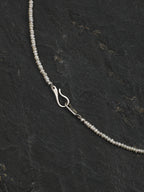 SENLORE Morning Glory Flower Pearl Necklace – Detail Close-up