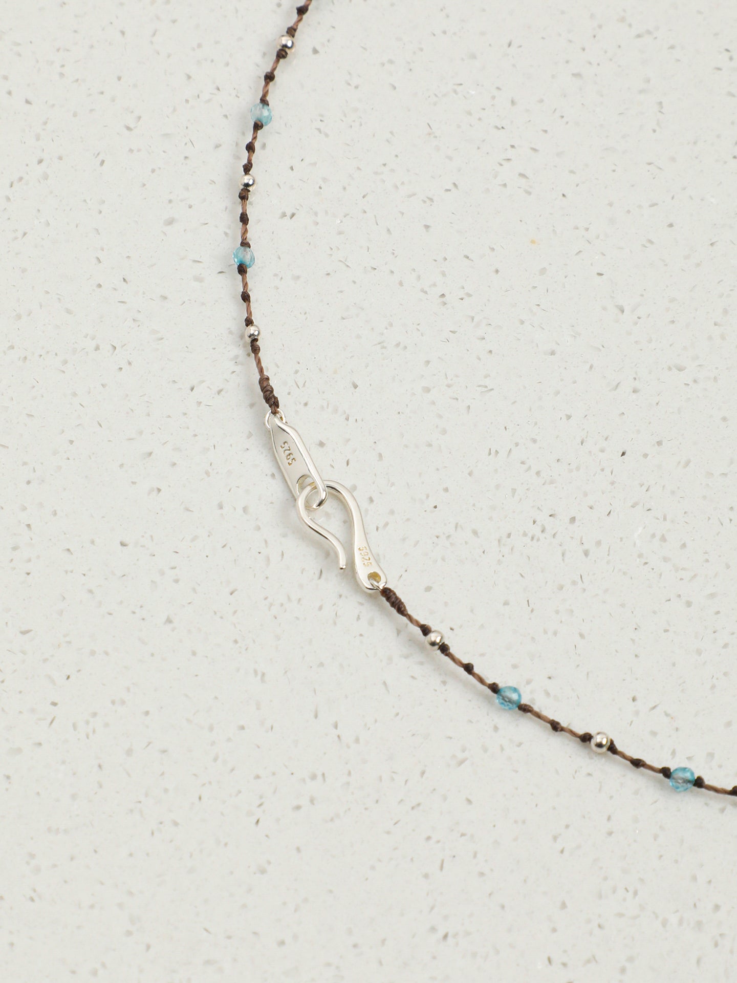Iridescent Mood Necklace — faceted blue topaz teardrop, plump citrine teardrop, flat-cut green crystal teardrop | SENLORE
