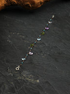 Colorful Mood Crystal Bracelet — topaz teardrop, faceted ametrine teardrop, faceted peridot teardrop | SENLORE