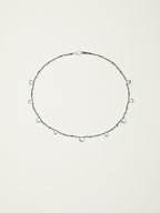 Topaz Teardrop Necklace — Blue Lament — topaz teardrop, topaz, sterling silver round beads... | SENLORE
