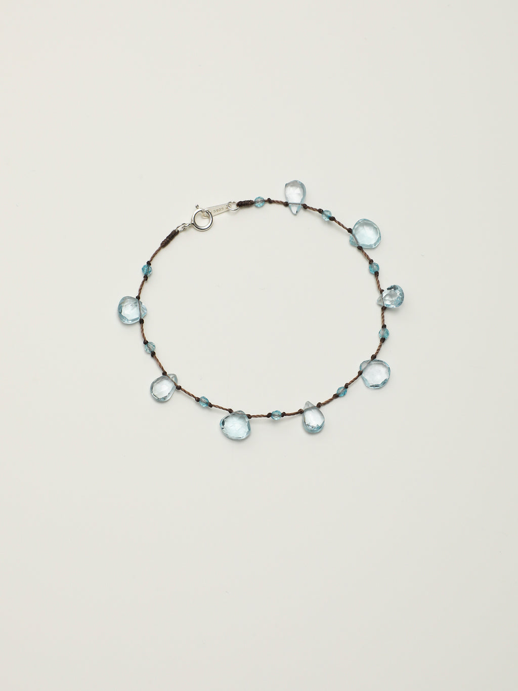 Minimalist Blue Topaz Bracelet — topaz teardrop, topaz | SENLORE