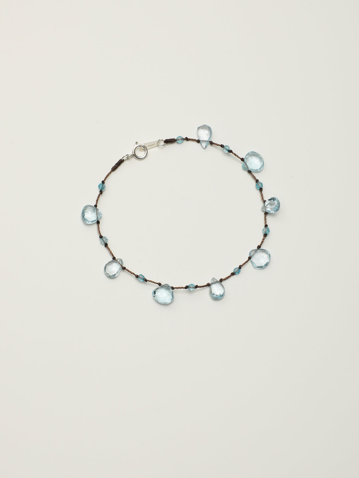 Minimalist Blue Topaz Bracelet — topaz teardrop, topaz | SENLORE