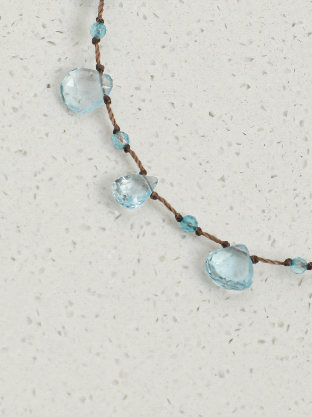 Minimalist Blue Topaz Bracelet — topaz teardrop, topaz | SENLORE