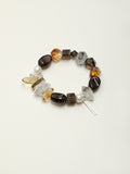 Smoky Quartz Sugar Cube Crystal Bracelet — dynamic teardrop smoky quartz, sugar-cube smoky quartz, hexagonal smoky quartz | SENLORE