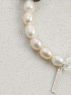 Smoky Quartz Pearl Crystal Bracelet — freeform double-point clear quartz, small freeform smoky quartz, white rice pearls | SENLORE