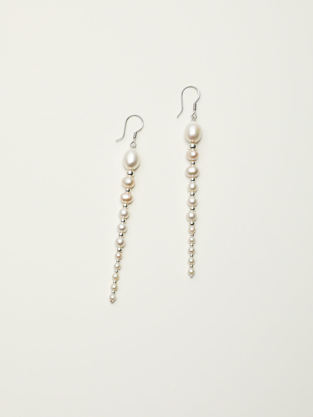 Minimalist Elegance Pearl Drop Earrings — freshwater pearl, sterling silver ear hooks | SENLORE