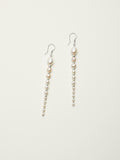Minimalist Elegance Pearl Drop Earrings — freshwater pearl, sterling silver ear hooks | SENLORE