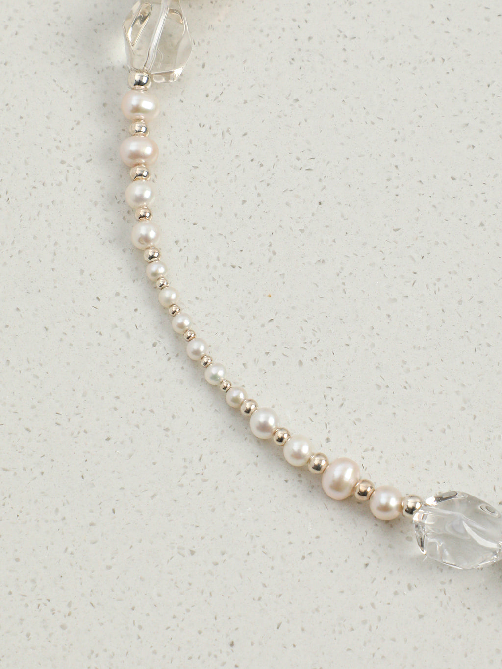 Baroque Fantasy Necklace — white seed pearl & large baroque pearl & S925 Sterling Silver | SENLORE
