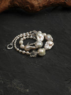 Baroque Fantasy Necklace — white seed pearl & large baroque pearl & S925 Sterling Silver | SENLORE