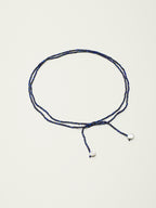 Lapis Lazuli Block & Petal Pearl Necklace — lapis lazuli blocks, petal beads | SENLORE