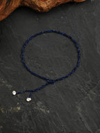 Lapis Lazuli Block & Petal Pearl Necklace — lapis lazuli blocks, petal beads | SENLORE