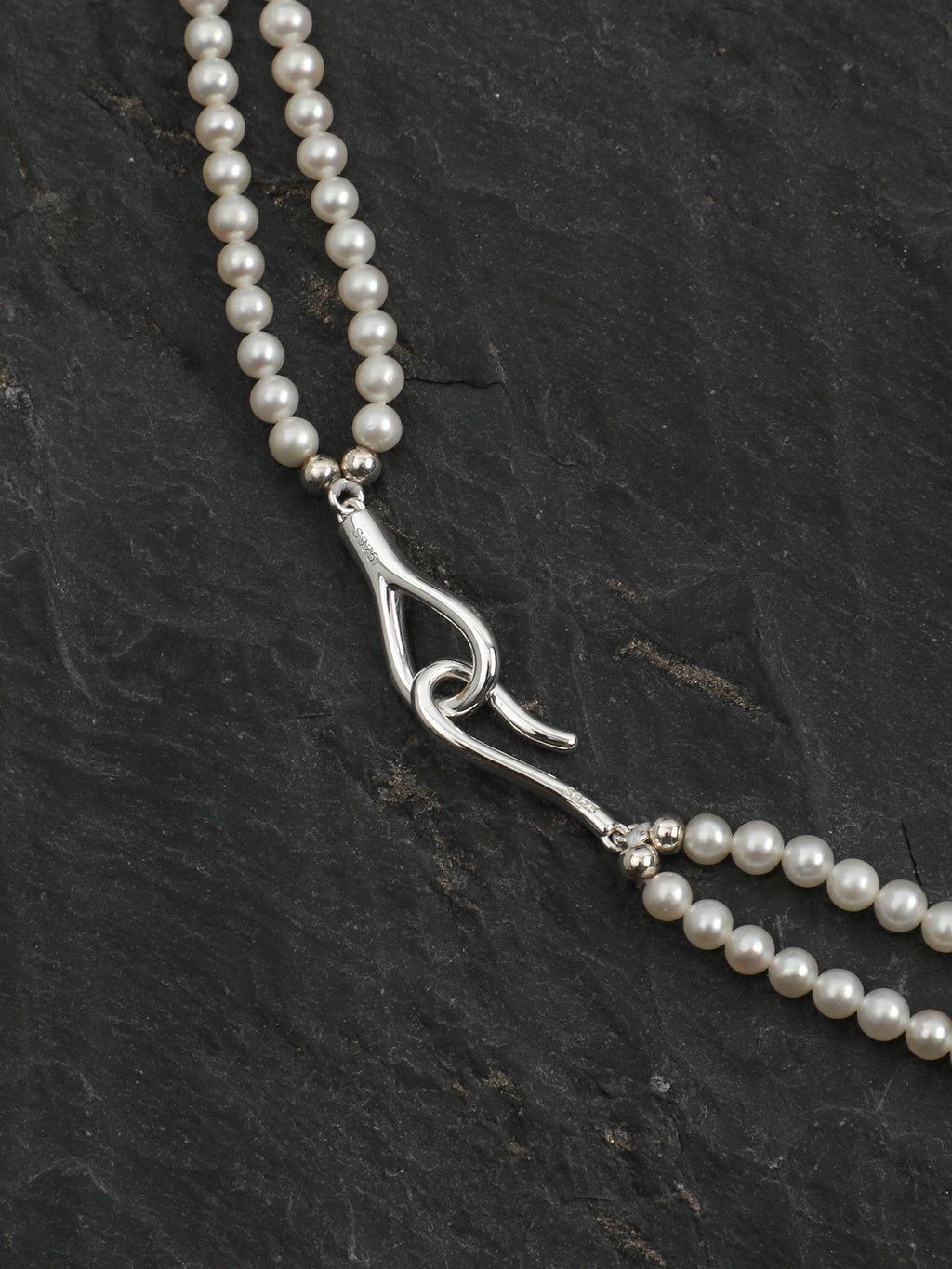 Elegant Princess Pearl Necklace — seed pearls, clear quartz oblique cubes, amethy... | SENLORE