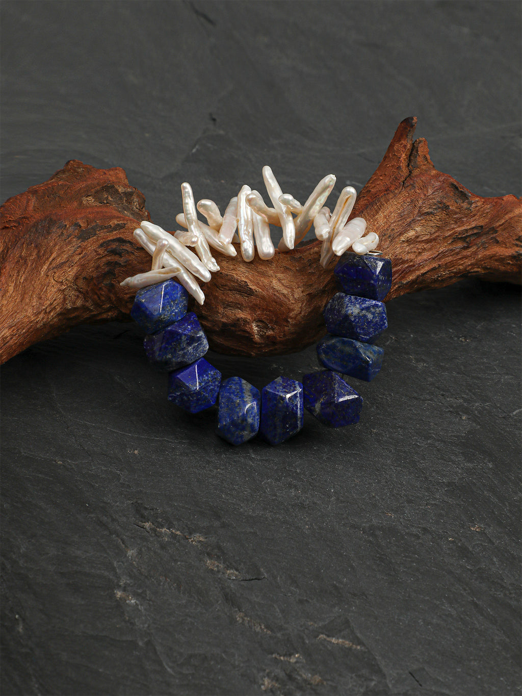 SENLORE Baroque Lapis Lazuli Bracelet – Side View