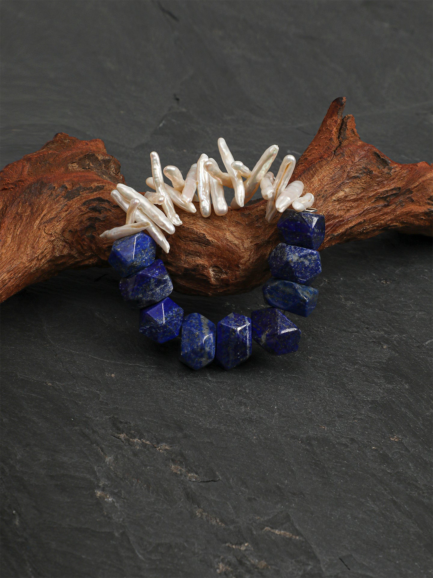 SENLORE Baroque Lapis Lazuli Bracelet – Side View
