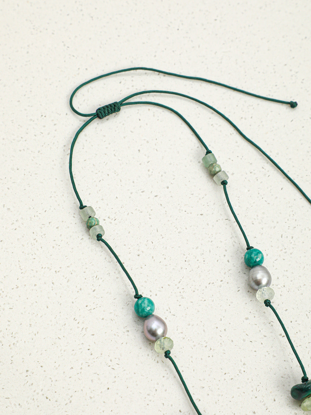 White Gourd Crystal Necklace — flawless white crystal gourd & flat-slice pearl & S925 Sterling Silver | SENLORE