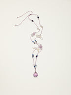 Teardrop Amethyst Necklace — amethyst, clear quartz, lapis lazuli, freshwate... | SENLORE