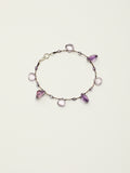 Diamond-Cut Petal Crystal Bracelet — amethyst diamond-cut, rose quartz petal-cut | SENLORE