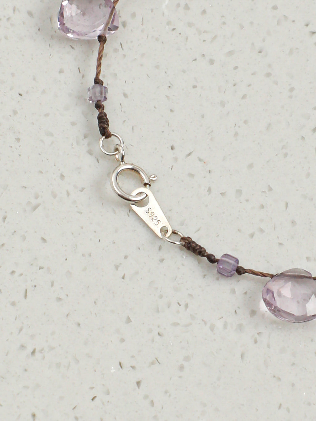 Diamond-Cut Petal Crystal Bracelet — amethyst diamond-cut, rose quartz petal-cut | SENLORE