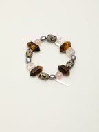Tiger's Eye Rose Quartz & Spotted Stone Bracelet — Tiger's Eye, Rose Quartz & Sterling Silver | SENLORE