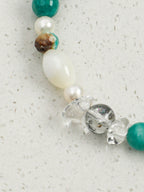 Blue Danube Crystal Bracelet — amazonite, turquoise, clear quartz, freshwater... | SENLORE