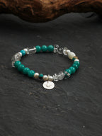 Blue Danube Crystal Bracelet — amazonite, turquoise, clear quartz, freshwater... | SENLORE