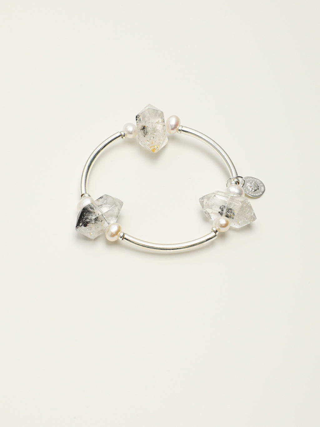 Black Galaxite Double-Point Sterling Silver Bracelet — Black Galaxite & Sterling Silver | SENLORE