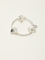 Black Galaxite Double-Point Sterling Silver Bracelet — Black Galaxite & Sterling Silver | SENLORE