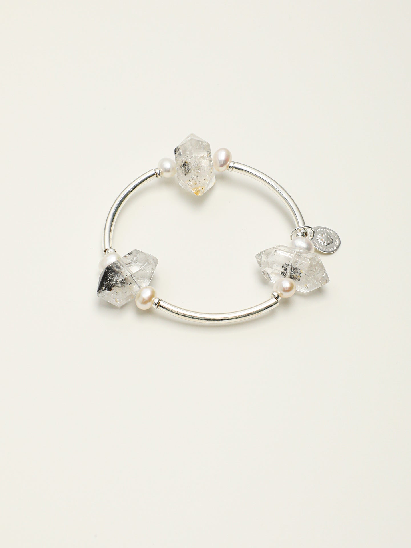 Black Galaxite Double-Point Sterling Silver Bracelet — Black Galaxite & Sterling Silver | SENLORE