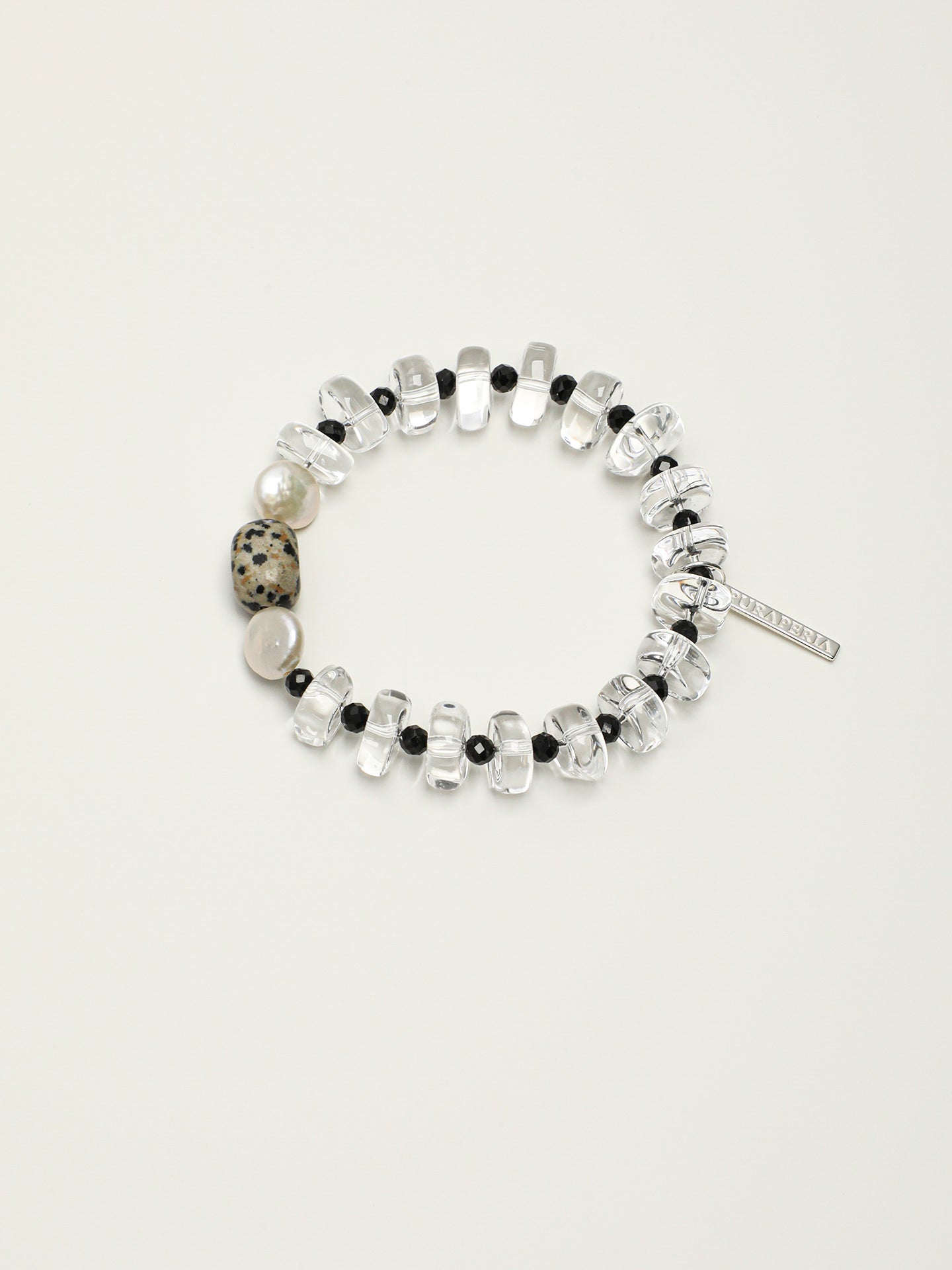 Clear Quartz Cherry Blossom & Baroque Pearl Bracelet — Clear Quartz, Baroque Pearl & Sterling Silver | SENLORE