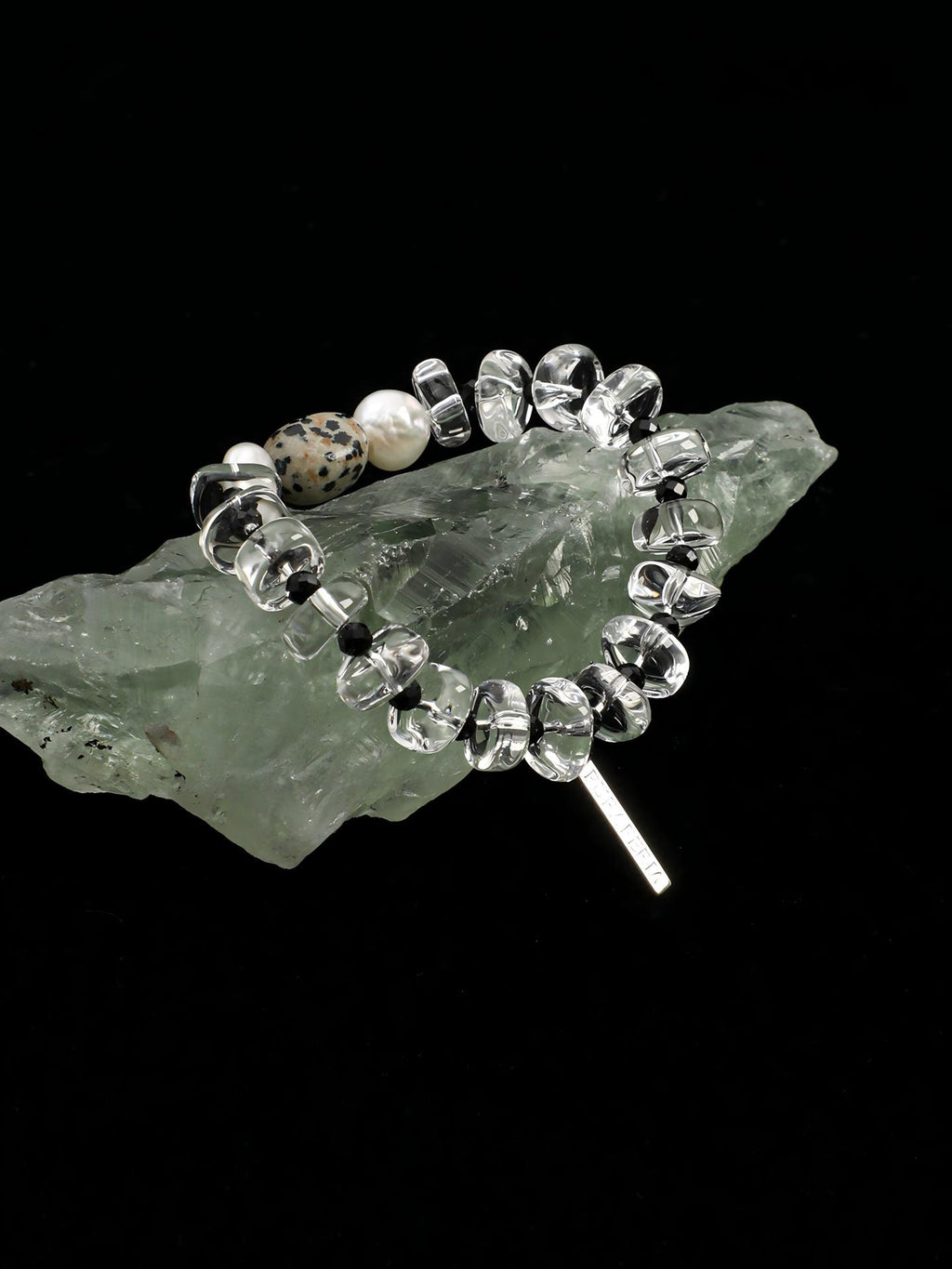 Clear Quartz Cherry Blossom & Baroque Pearl Bracelet — Clear Quartz, Baroque Pearl & Sterling Silver | SENLORE