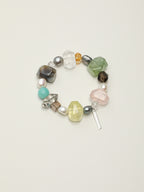 Rainbow Crystal Freeform & Baroque Pearl Bracelet — Mixed Gemstones, Baroque Pearl & Sterling Silver | SENLORE