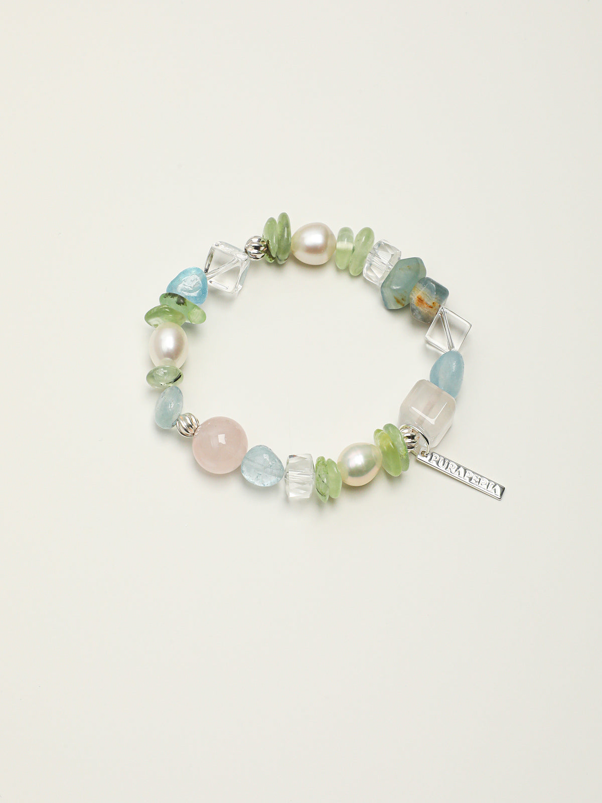 Spring Blossom Rose Quartz & Aquamarine Bracelet — Rose Quartz, Aquamarine & Sterling Silver | SENLORE