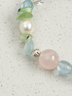 Spring Blossom Rose Quartz & Aquamarine Bracelet — Rose Quartz, Aquamarine & Sterling Silver | SENLORE
