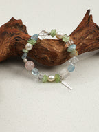 Spring Blossom Rose Quartz & Aquamarine Bracelet — Rose Quartz, Aquamarine & Sterling Silver | SENLORE