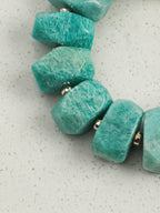 Amazonite & Baroque Pearl Toothpick Bracelet — Amazonite, Baroque Pearl & Sterling Silver | SENLORE
