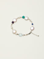 Teardrop Baroque Pearl & Lapis Bracelet — Baroque Pearl, Lapis Lazuli & Sterling Silver | SENLORE
