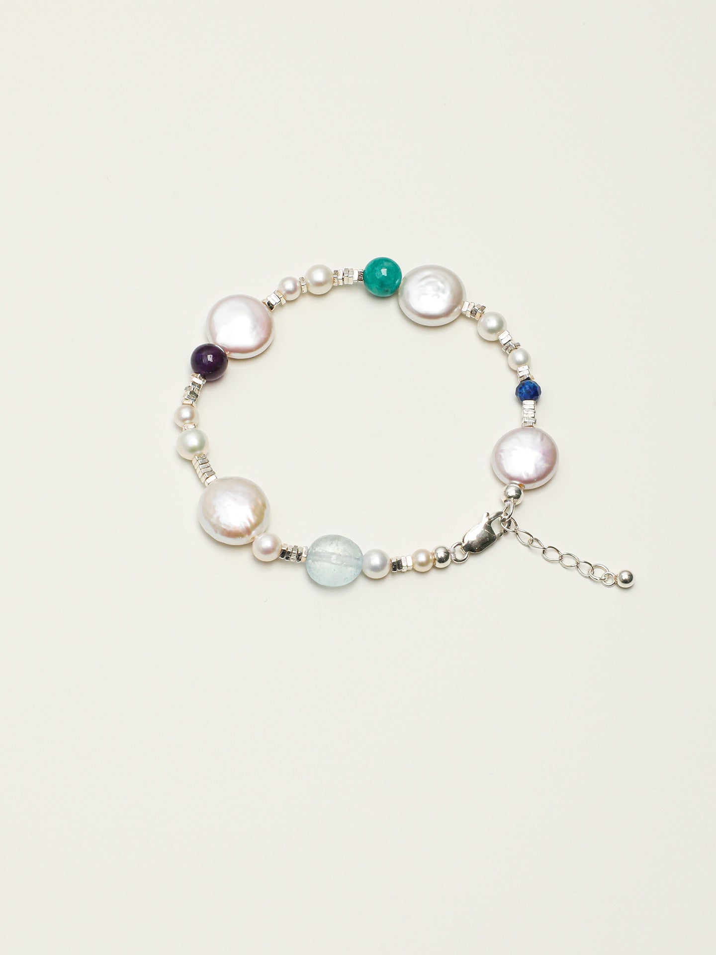 Teardrop Baroque Pearl & Lapis Bracelet — Baroque Pearl, Lapis Lazuli & Sterling Silver | SENLORE