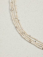 Black Tourmaline Layered Pearl Necklace — Black Tourmaline, Pearl & Sterling Silver | SENLORE