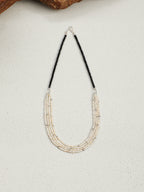 Black Tourmaline Layered Pearl Necklace — Black Tourmaline, Pearl & Sterling Silver | SENLORE