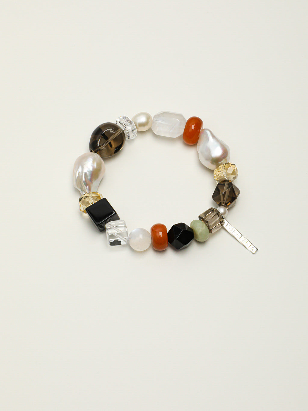 Baroque Rainbow Crystal & Moonstone Bracelet — Moonstone, Citrine, Baroque Pearl & Silver | SENLORE