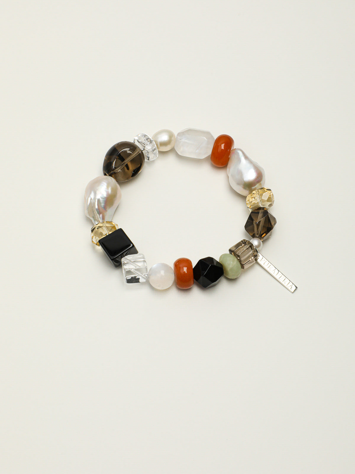 Baroque Rainbow Crystal & Moonstone Bracelet — Moonstone, Citrine, Baroque Pearl & Silver | SENLORE