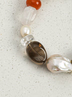 Baroque Rainbow Crystal & Moonstone Bracelet — Moonstone, Citrine, Baroque Pearl & Silver | SENLORE