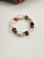 Baroque Rainbow Crystal & Moonstone Bracelet — Moonstone, Citrine, Baroque Pearl & Silver | SENLORE